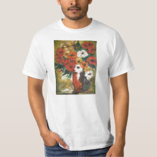 T-Shirt Ann Hayes Painting Red Flowers Mixed