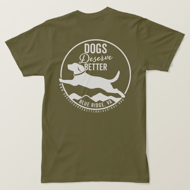 T-Shirt Army Green White Logo (Design Back)