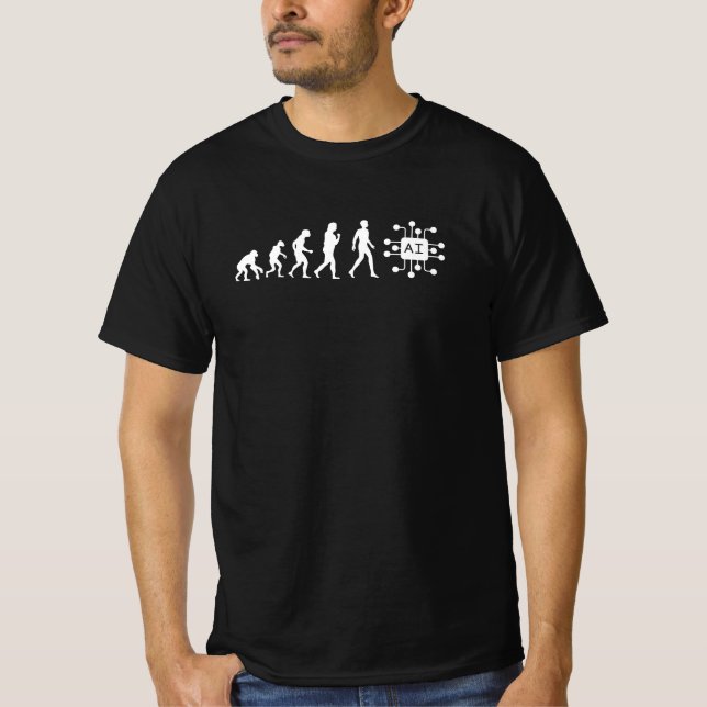 T Shirt Artificial Intelligence Evolution Humor (Front)