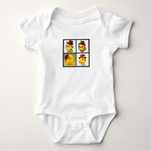 T-Shirt. Baby’s Cute birds yellow bodysuit