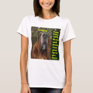 T-Shirt Basset Hound Happy Friday I Love Life