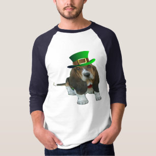T-Shirt Basset Hound Happy St. Patrick's