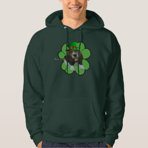 T-Shirt Basset Hound Happy St. Patrick's Clover Hoodie