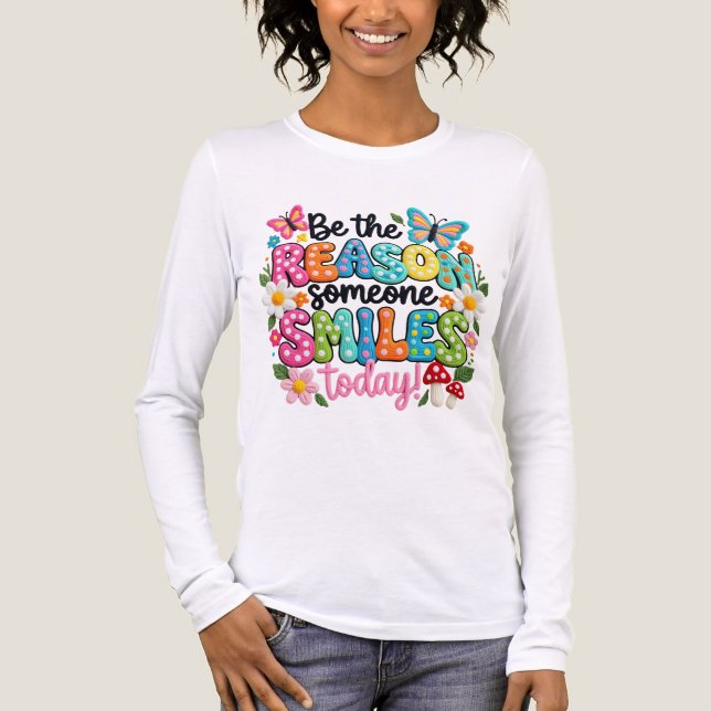 T-Shirt-Be the Reason Someone Smiles Today Tri-Blend Shirt (Front)