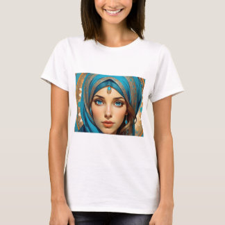 T-shirt Beautiful Women with Blue Eyes