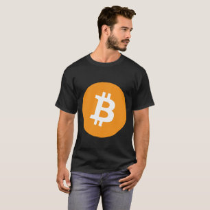 T-Shirt Bitcoin Men Black Orange Cryptocurrency