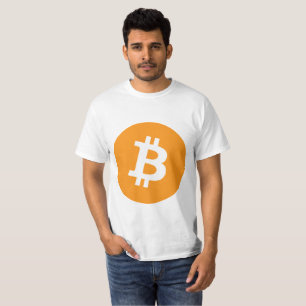 T-Shirt Bitcoin Men Orange Cryptocurrency