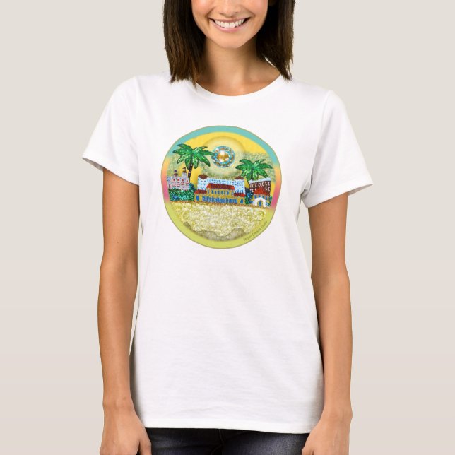 T-Shirt | Bondi Beach Paradise - Yellow Sky (Front)