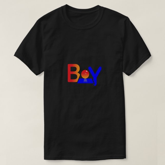 T-Shirt BOY / BAY – Dual Meaning Bold Logo (Design Front)