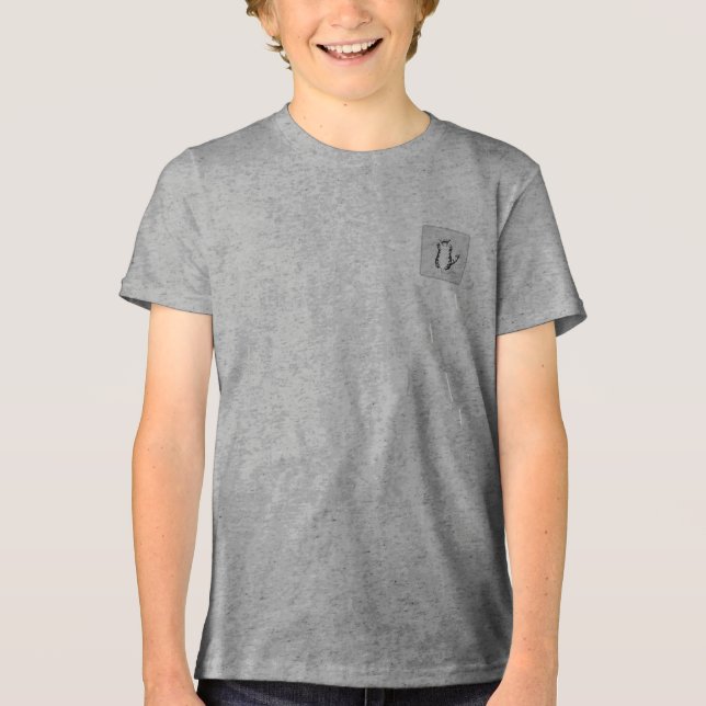 t shirt BOYS LITTLE CAT  DESIGN (Front)