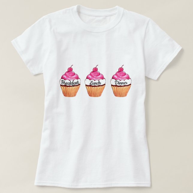 T-shirt Breakfast, Lunch, Dinner (Design Front)