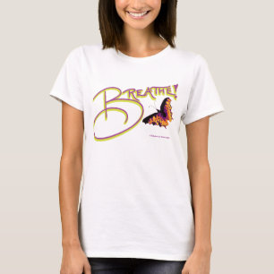 t-shirt,breathe,butterfly,black and white, T-Shirt