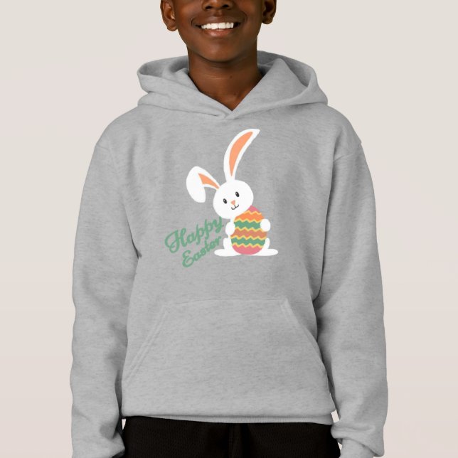 T-shirt  bunny with an easter egg in the paws. (Front)