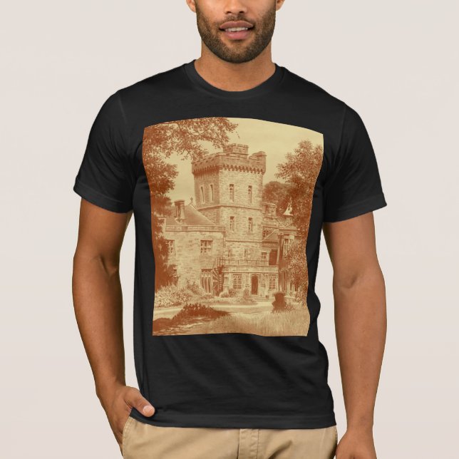 T-Shirt - 'Capernwray Hall' (Custard/Cinnamon) (Front)