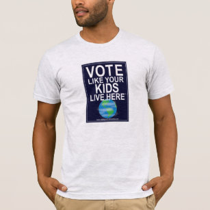 T-shirt (Cartoon Earth) - Vote Like Your Kids ...