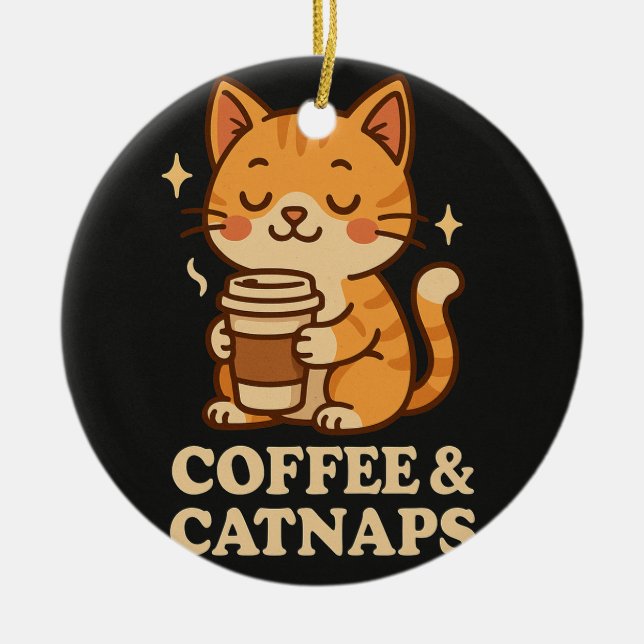 T-shirt cat sticker  ceramic tree decoration (Front)