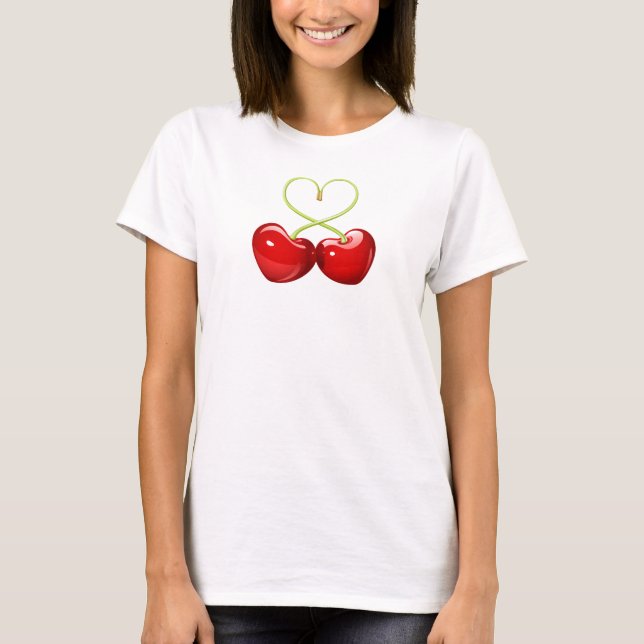 t-shirt "cerise-coeur" (Front)