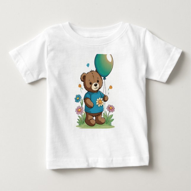T-Shirt Cosy Bear in the Meadow (Front)