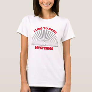 T-Shirt Customisable I Like to Read Red Grey