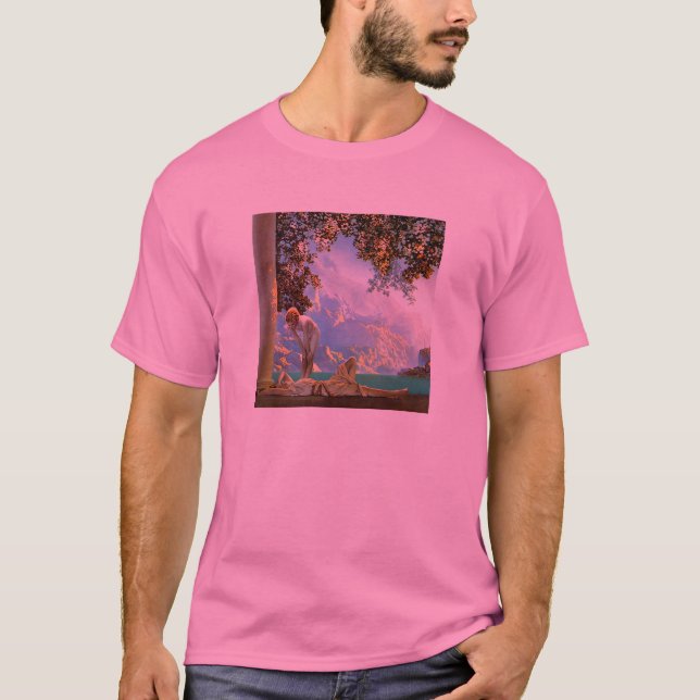 T-Shirt: Daybreak - by Maxfield Parrish T-Shirt (Front)