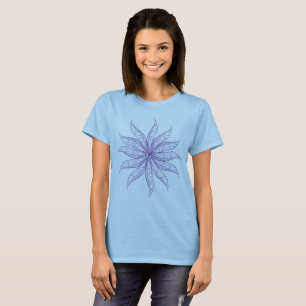 T-Shirt - Delicate Purple Feather Blossom