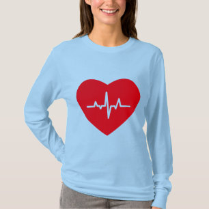 t shirt design for heart life line illustration