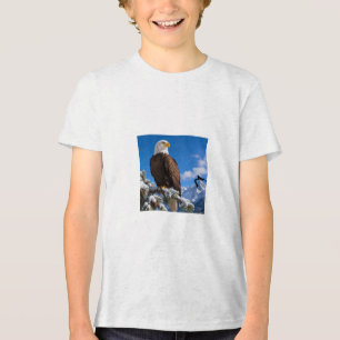 T-shirt design of eagle @ cat art Tri-Blend shirt
