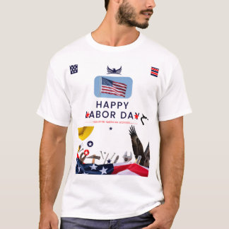 T-shirt design of happy labour day