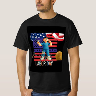 T-shirt design of happy labour day