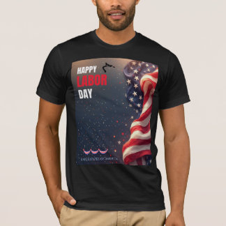T-shirt design of happy labour day
