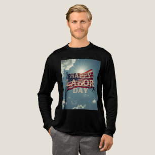 T-shirt design of labour day Tri-Blend shirt