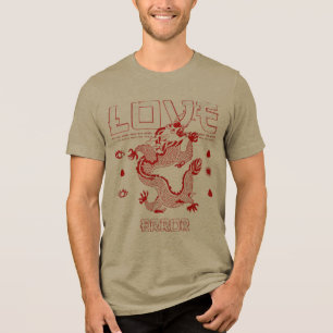 T-shirt design of love Tri-Blend shirt
