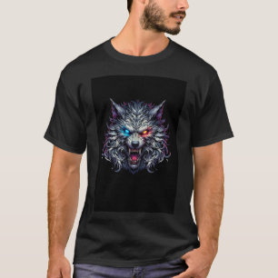 T-shirt design of wolf