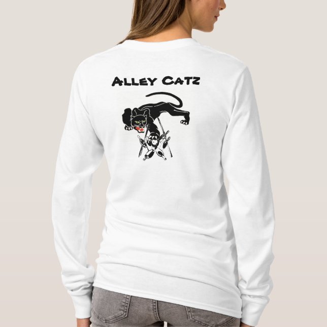 T-shirt Design Retro Alley Catz Black Cat Bowling (Back)