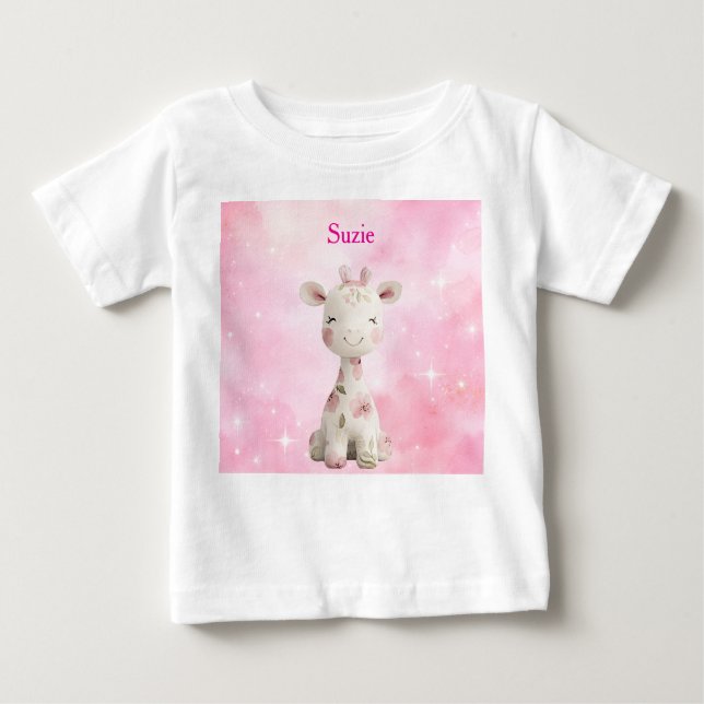 T-Shirt-Editable Pink Chinoiserie T-Shirt (Front)