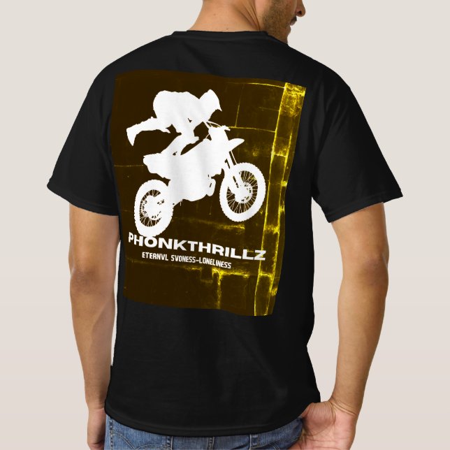 T-Shirt, Extreme Jump in Motocross - PhonkThrill T-Shirt (Back)