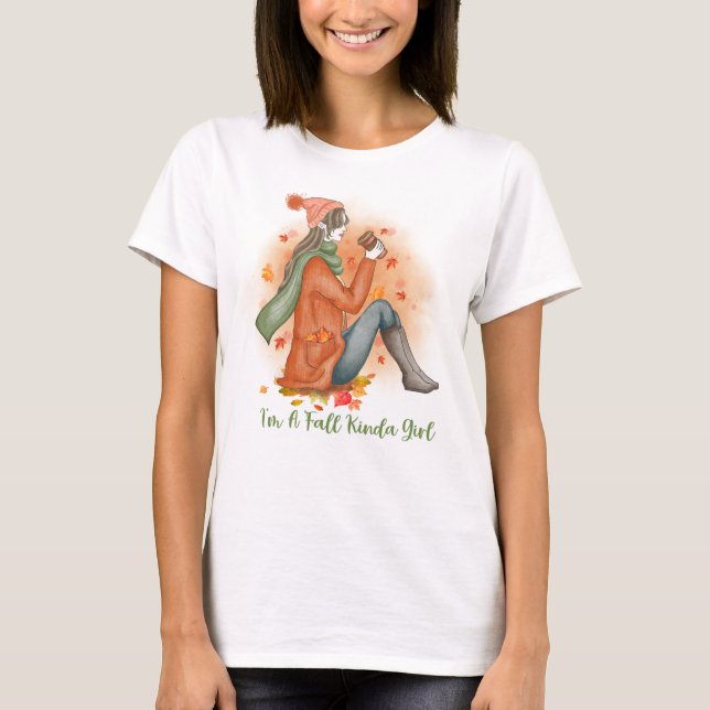 T-Shirt Fall / Autumn Design / A Fall Kind of Girl (Front)