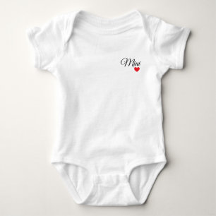 T-shirt famille cœur personnalisé baby bodysuit