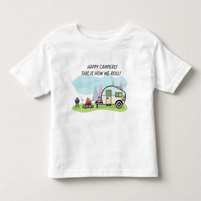 T SHIRT FAMILY MATCHING T-SHIRTS CAMPING BOYS (Front)