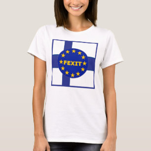 T-Shirt Finland Flag EU Fexit