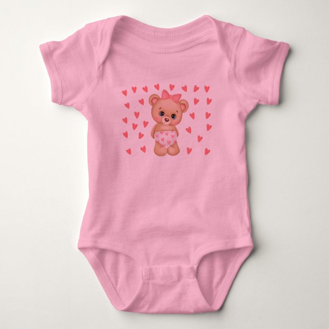 T-shirt for infants with an adorable design. baby bodysuit (Front)