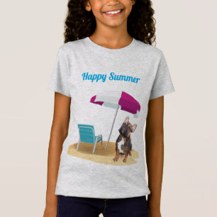 T-shirt French Bulldogge happy summer