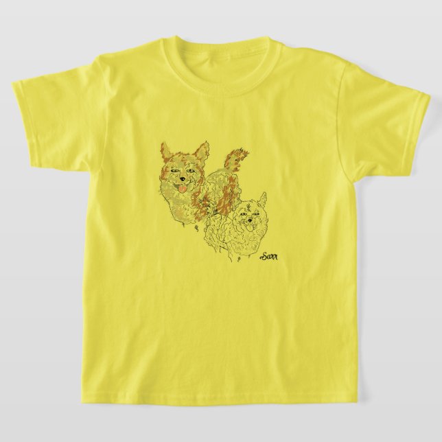 T-shirt :   Friendly Pups (Laydown)