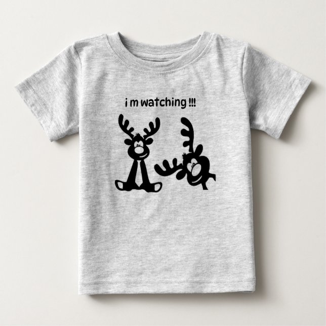 T-SHIRT FUNNY DEER I M WATCHING FOR KID (Front)