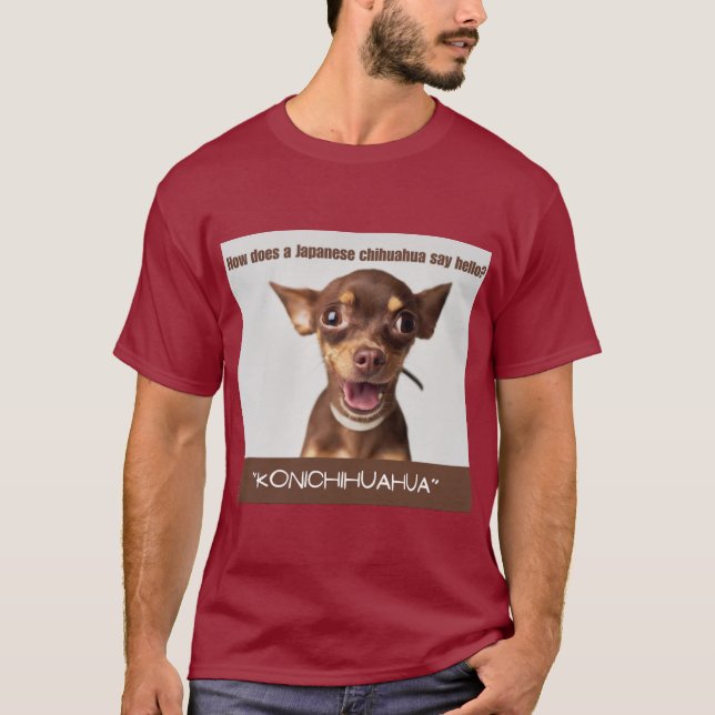T-shirt Funny Dog Print How does a Japanese (Front)