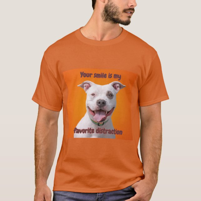 T-Shirt Funny Dog Print Your Smile is my Favourite (Front)