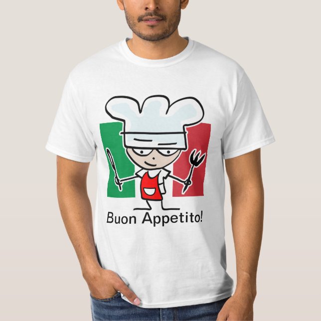 T-Shirt gift for italian chef cooks (Front)
