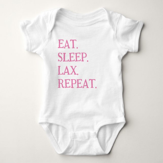 T-Shirt GIRLS PINK LACROSSE COACHES BABY INFANT Bodysuit (Front)