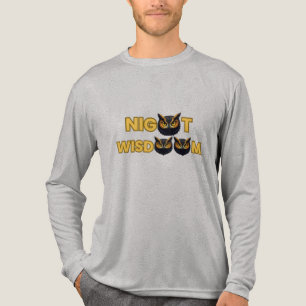 T-Shirt“Golden Owl Icon – Minimal Night Wisdom  Tri-Blend Shirt