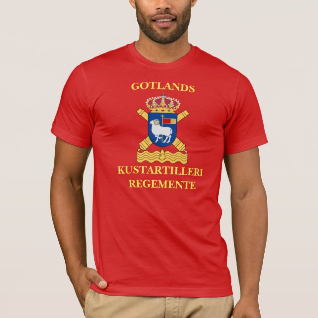 T-shirt Gotlands Kustartilleriregemente. (Front)